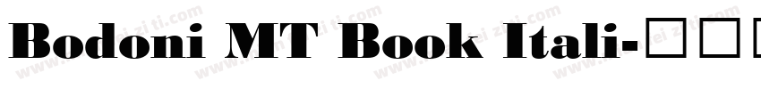 Bodoni MT Book Itali字体转换